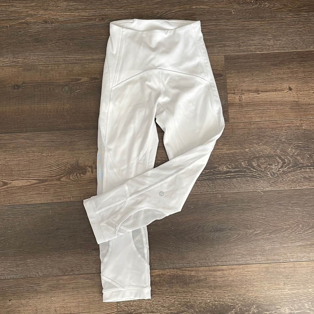 White Lululemon Leggings Size 2